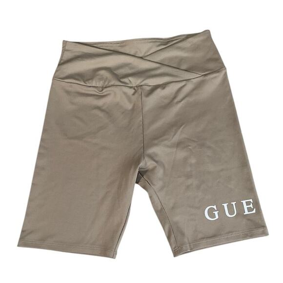 GUESS Biker Shorts M Dark Tan No Show Shorts Thick Band at Waist Thick Material - Picture 2 of 8
